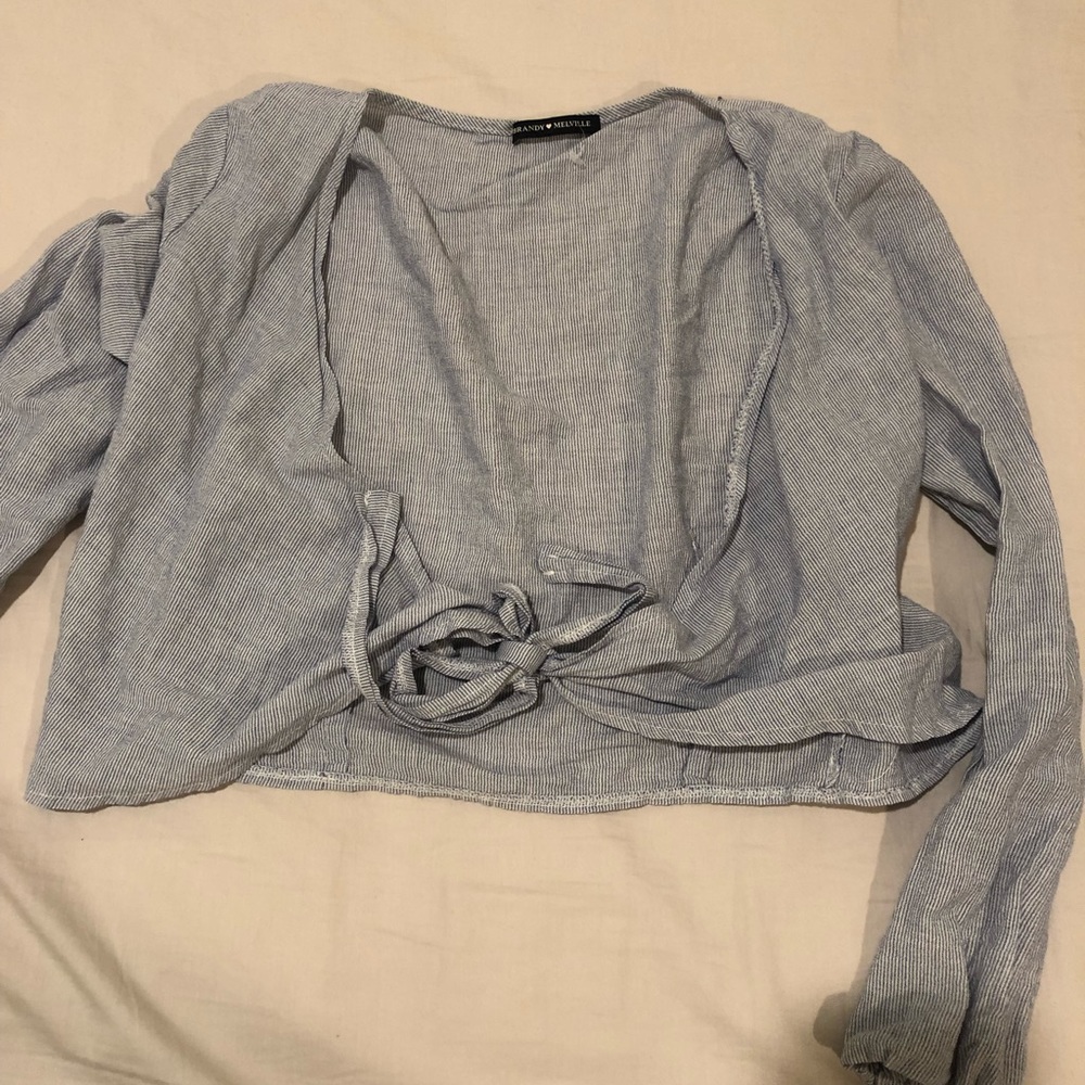 Brandy Melville Striped Coco Wrap Top